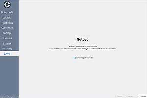 Završetak instalacije Linuxa